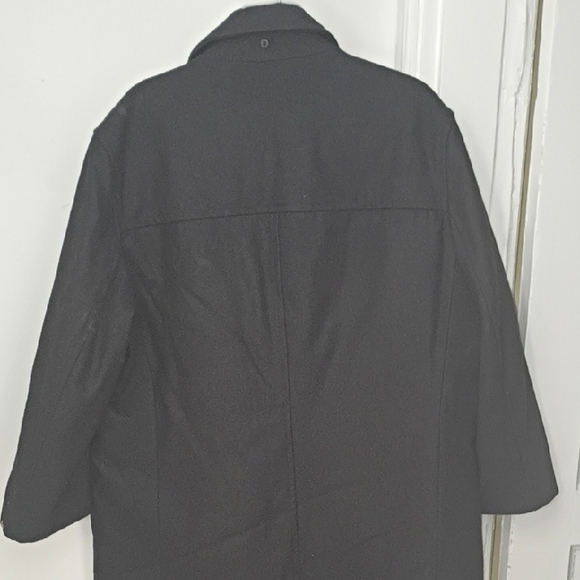 Dockers Black Wool Pea Coat with Button Front - Picture 5 of 5